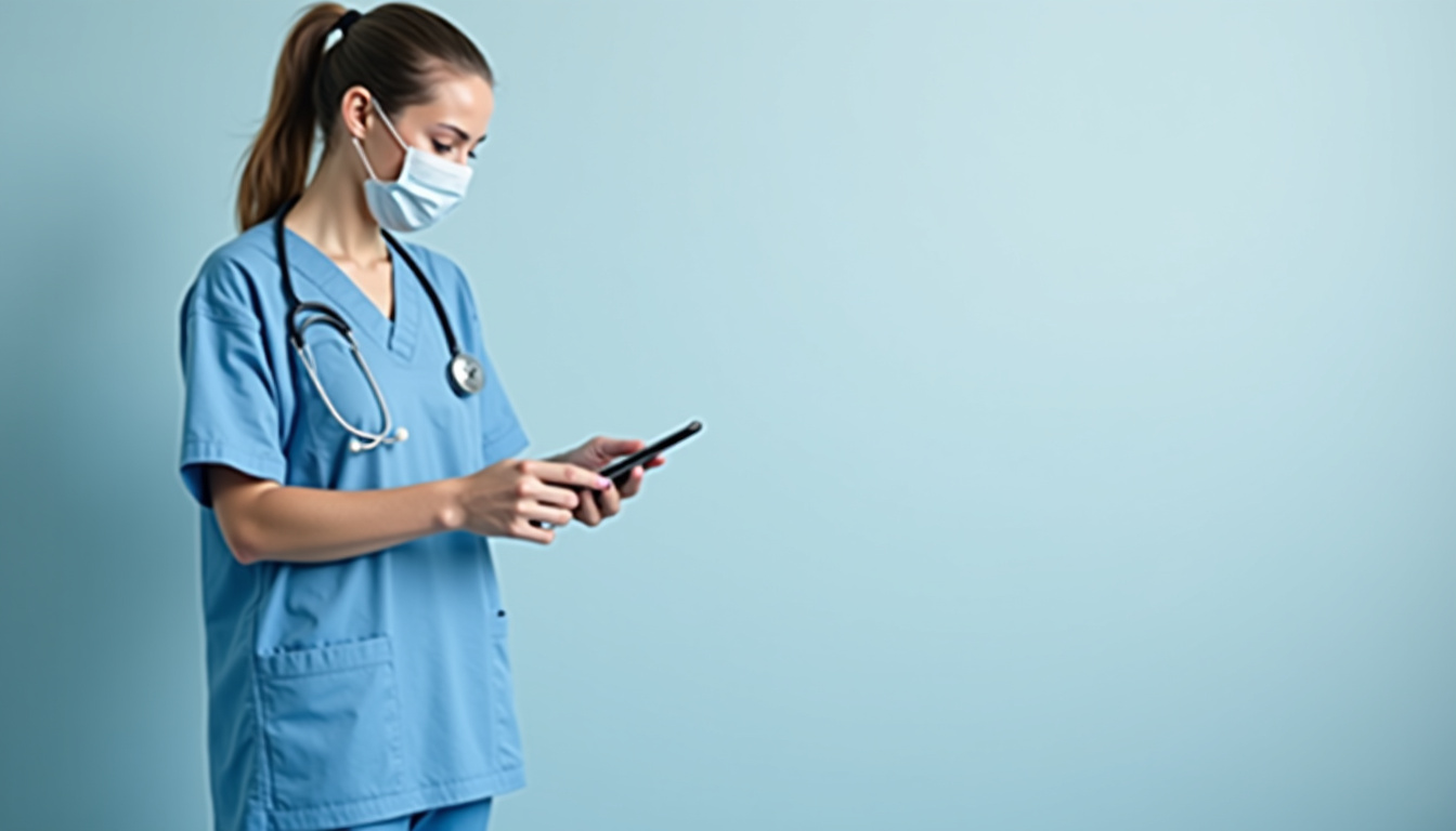 Un professionnel de santé consulte l