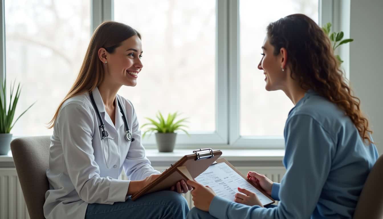 Préparation du bilan kinésithérapique avec un patient en cabinet