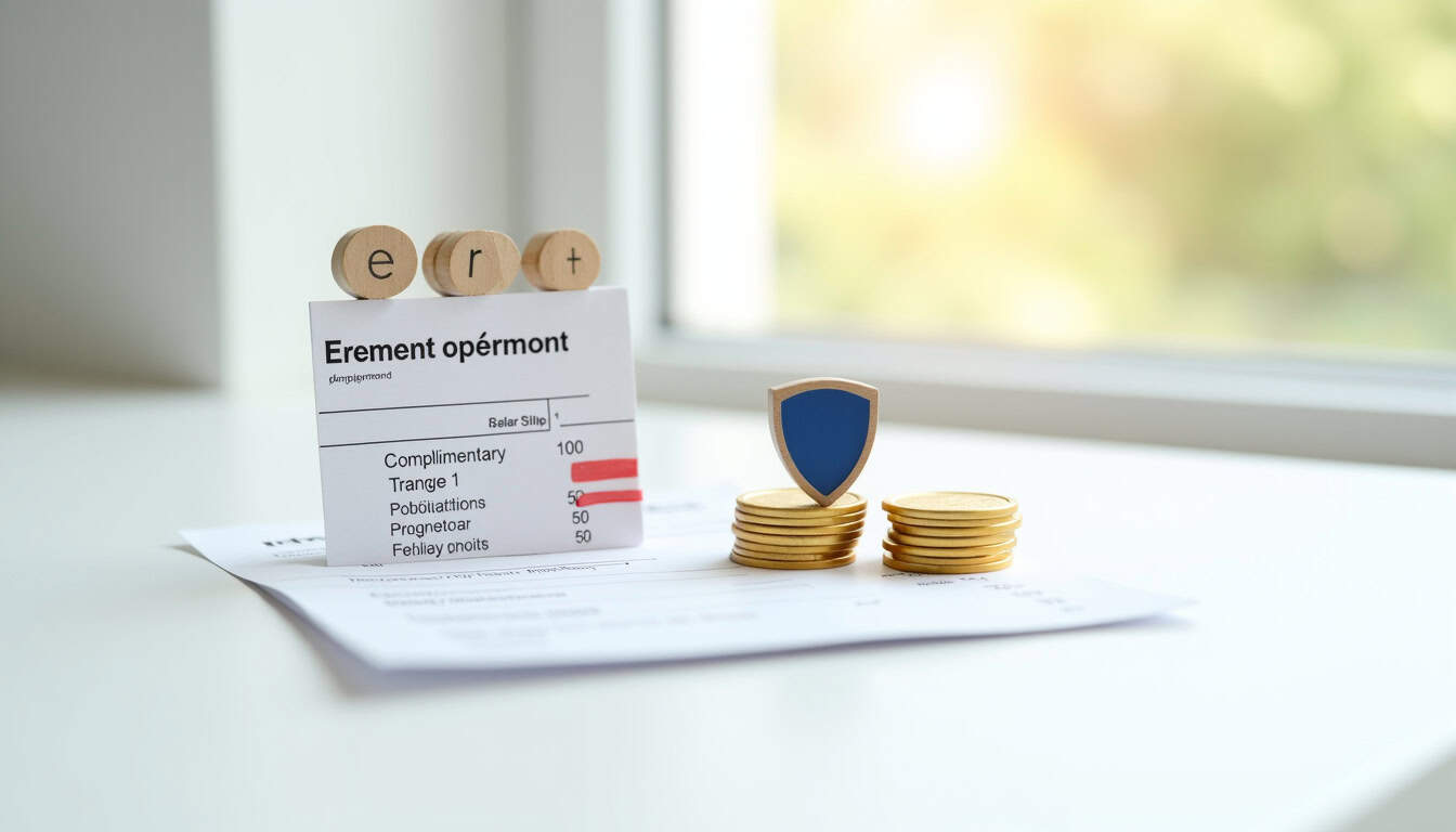 Évaluation de crédit avec jetons, rapport financier et bouclier de sécurité.