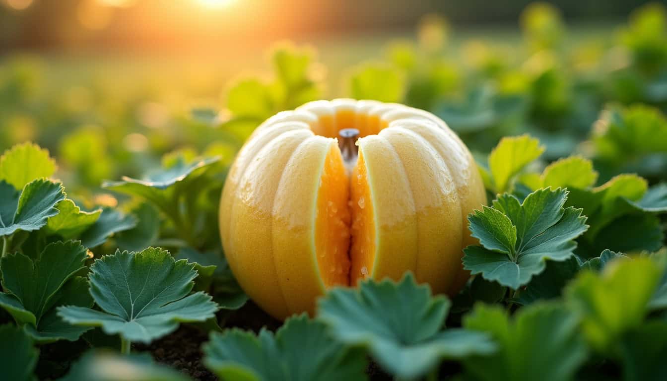 Pomme de terre sculptée en forme de citrouille, idéale pour Halloween ou décoration automnale.