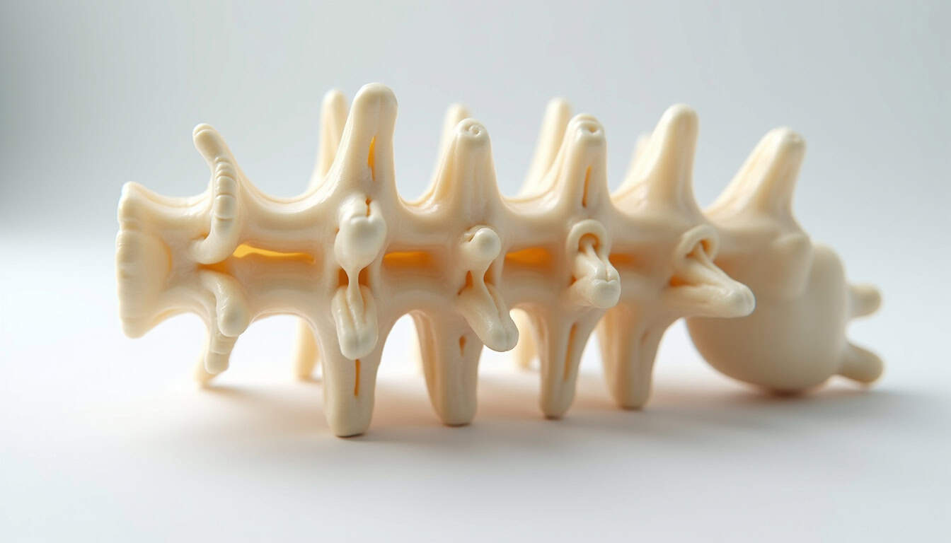 Modèle de vertèbre cervicale humaine pour étude anatomique.