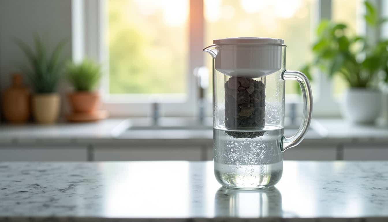 Filtre à eau portable pour purifier l'eau à la maison ou en déplacement.