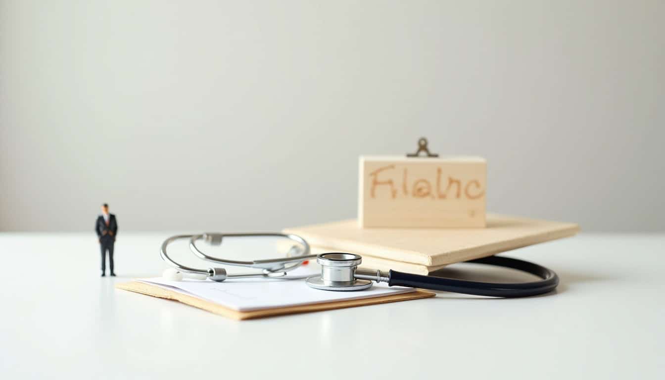 Stéthoscope et documents médicaux pour consultation ou diagnostic.