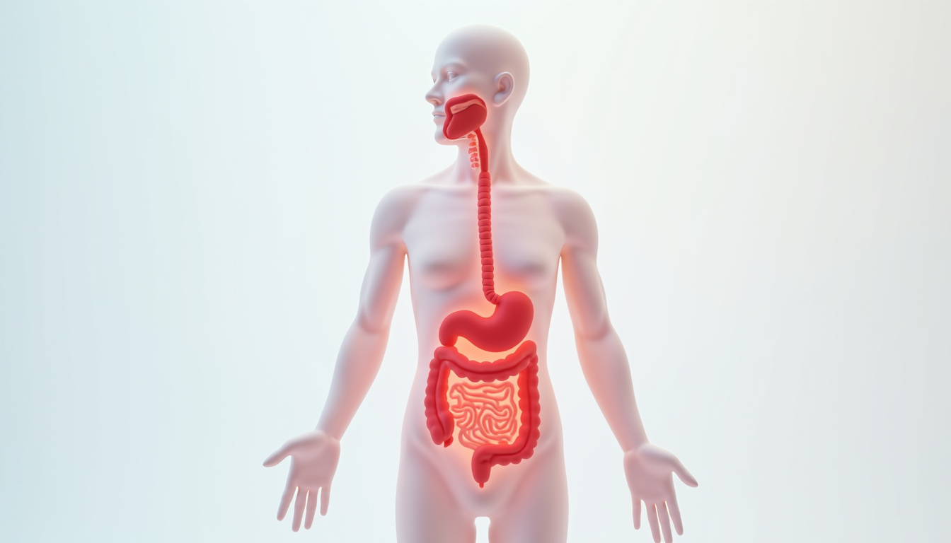 Représentation visuelle des symptômes digestifs et extra-intestinaux de la maladie de Crohn